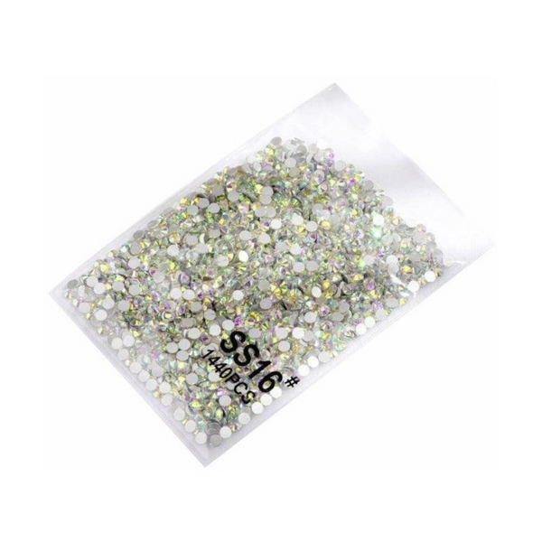 1440Pcs Glitter Rhinestones Crystal Flat Clear Bottom Glass Nail Art Drill Coloured Ss10 2D Nail Art Design