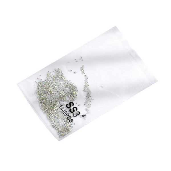 1440Pcs Glitter Rhinestones Crystal Flat Clear Bottom Glass Nail Art Drill Coloured Ss10 2D Nail Art Design