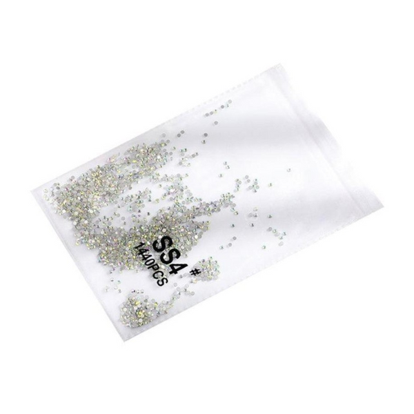 1440Pcs Glitter Rhinestones Crystal Flat Clear Bottom Glass Nail Art Drill Coloured Ss10 2D Nail Art Design