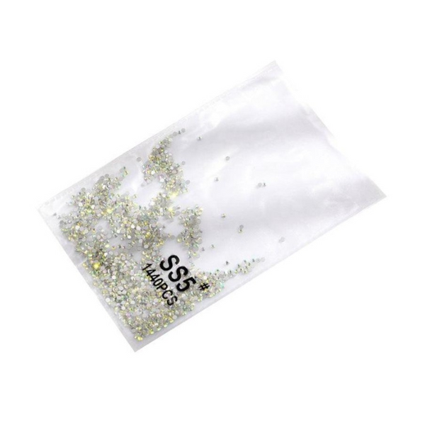1440Pcs Glitter Rhinestones Crystal Flat Clear Bottom Glass Nail Art Drill Coloured Ss10 2D Nail Art Design