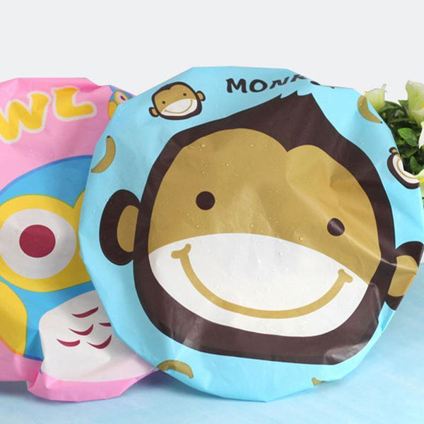 Reusable Women Girls Hair Wrap Waterproof Shower Bath Cap Hat Giraffe Hair Accessories