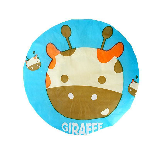 Reusable Women Girls Hair Wrap Waterproof Shower Bath Cap Hat Giraffe Hair Accessories