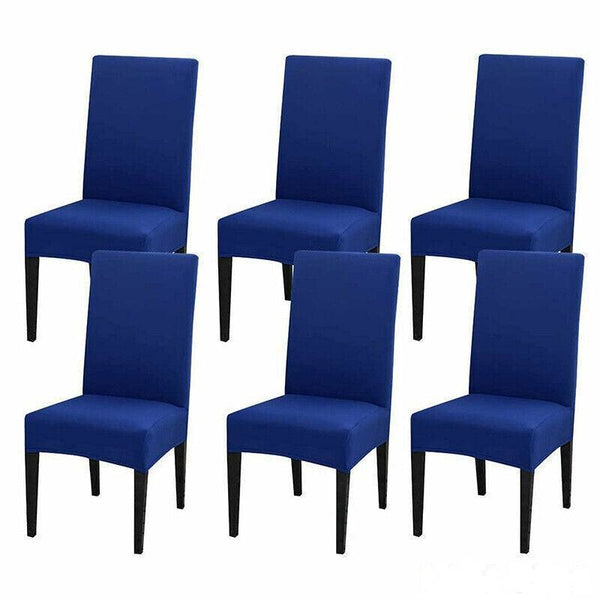 6X Stretch Chair Cover Seat Covers Spandex Washable Banquet Wedding Party Decora Black Slipcovers