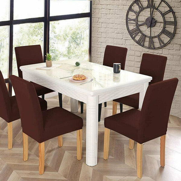 6X Stretch Chair Cover Seat Covers Spandex Washable Banquet Wedding Party Decora Black Slipcovers