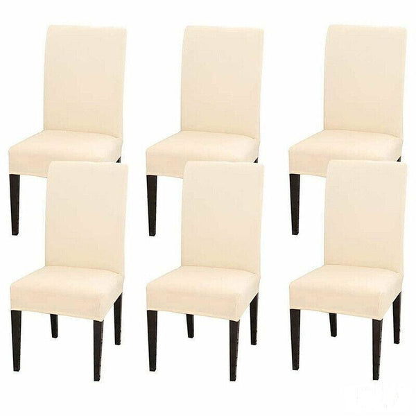6X Stretch Chair Cover Seat Covers Spandex Washable Banquet Wedding Party Decora Black Slipcovers