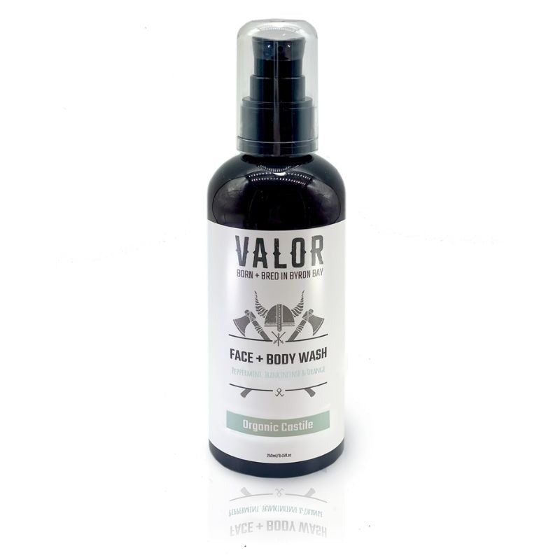 Valor Castile Face And Body Wash (Peppermint) Body Soaps
