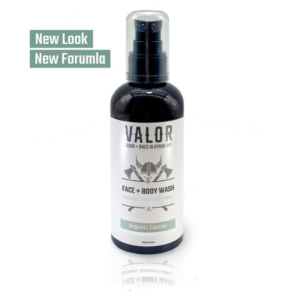 Valor Castile Face And Body Wash (Peppermint) Body Soaps