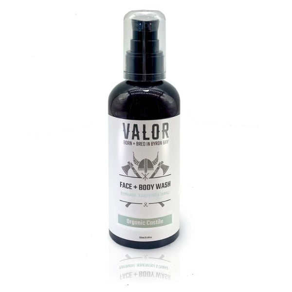 Valor Castile Face And Body Wash (Peppermint) Body Soaps