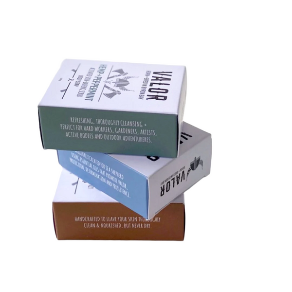 Valor Soap Trio! Value Pack Of 3 Body Soaps