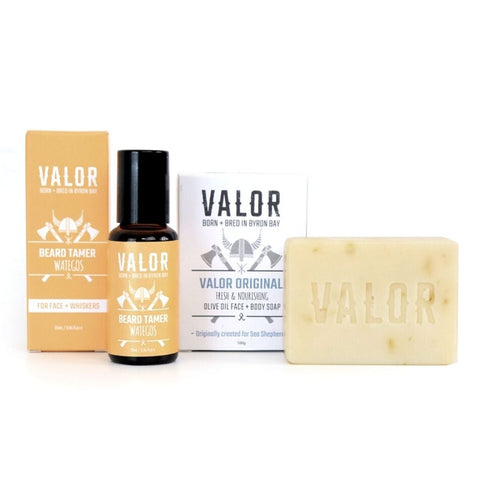 Valor Tame Duo Beard Tamer Wategos + Peppermint & Hemp Workers Soap Body Soaps