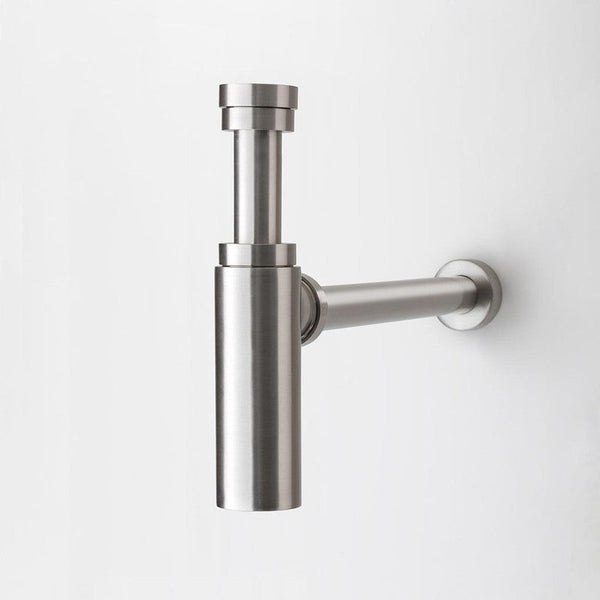 2023 Brushed Nickel P Trap Round Bottle 32/40 Mm Waste For Wall Hung Basin Vanity Kitchen Taps