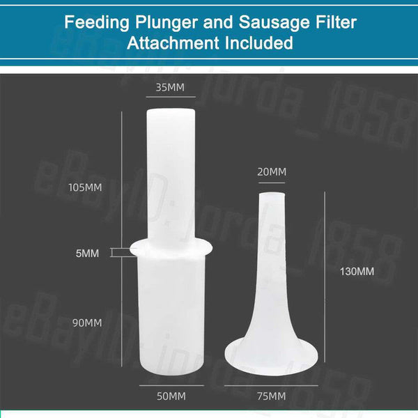 Blushtaps 1.63Hp Commercial Meat Mincer Electric Grinder & Sausage Maker Filler 1200W Sausage Stuffers