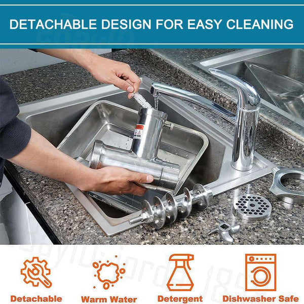 Blushtaps 1.63Hp Commercial Meat Mincer Electric Grinder & Sausage Maker Filler 1200W Sausage Stuffers