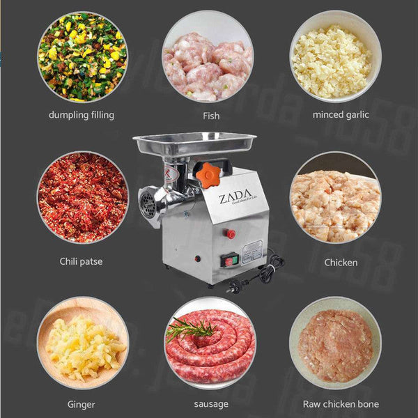 Blushtaps 1.63Hp Commercial Meat Mincer Electric Grinder & Sausage Maker Filler 1200W Sausage Stuffers