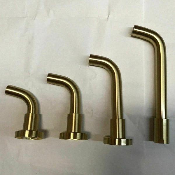 Blushtaps 2021 New Burnished Gold Brushed Brass Mixer Watermark Wels Round Taps Wall Faucet Basin Bath Taps
