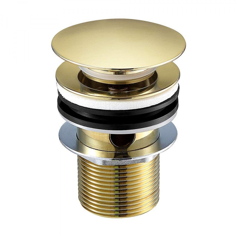 Blushtaps 2020 New Burnished Brass Gold Brushed Pop Up Waste Plug 40 Mm No Overflow Bathroom Sinks