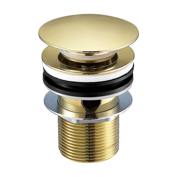 Blushtaps 2020 New Burnished Brass Gold Brushed Pop Up Waste Plug 40 Mm No Overflow Bathroom Sinks