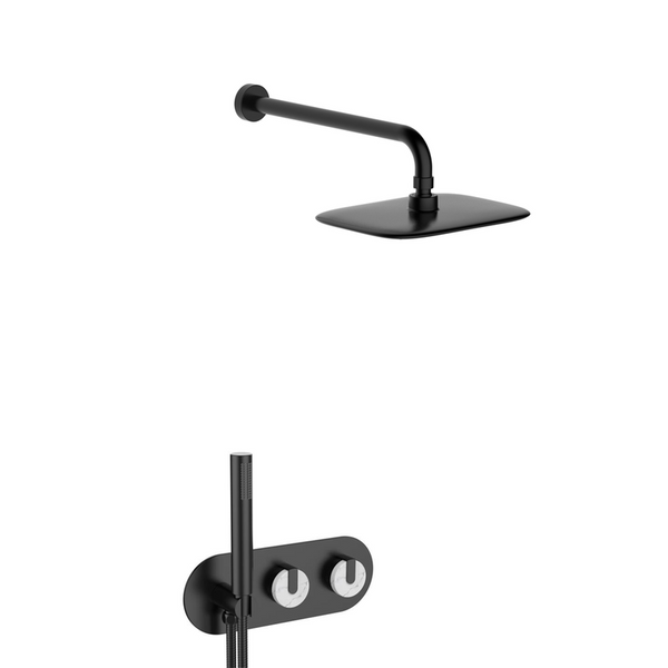 Blushtaps 2021 New Marble Stone Handle Matte Black Wall Taps 1/4 Turn Pattern Other Bathroom Accessories