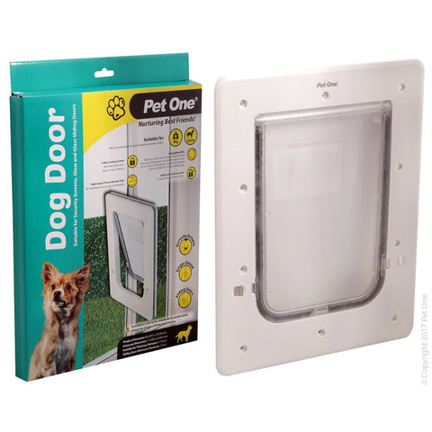 Pet One Poly Dog Door For Security Screens Glass And Sliding Doors Small