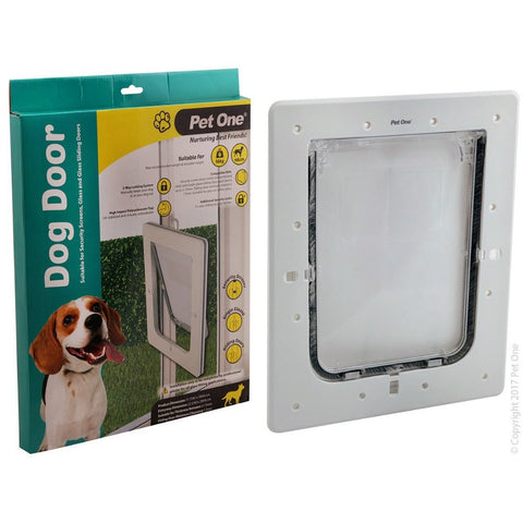 Pet One Poly Dog Door For Security Screens Glass And Sliding Doors Medium