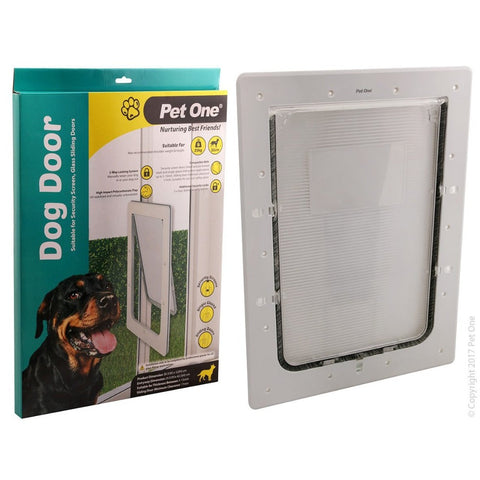 Pet One Poly Dog Door For Security Screens Glass And Sliding Doors Large