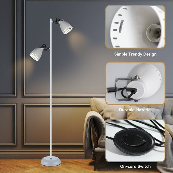 Lumi Rouge Audrey Floor Lamp White Floor Lamps