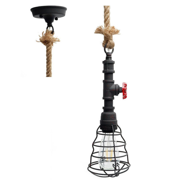 Lumi Rouge Vantage Pipe Pendant Light Rusty Chandeliers & Ceiling Fixtures