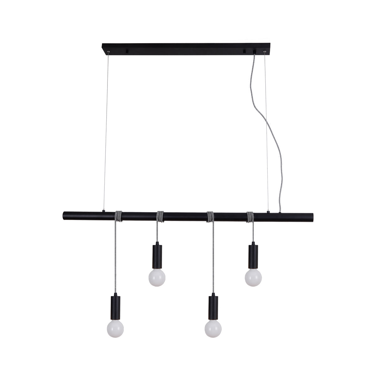 Lumi Rouge Bikkel 4 Lights Pendant Black Chandeliers & Ceiling Fixtures