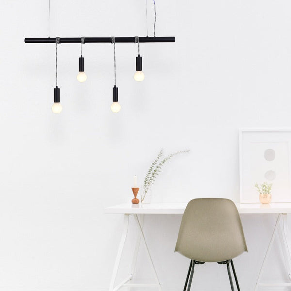 Lumi Rouge Bikkel 4 Lights Pendant Black Chandeliers & Ceiling Fixtures