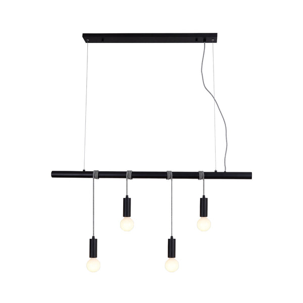 Lumi Rouge Bikkel 4 Lights Pendant Black Chandeliers & Ceiling Fixtures