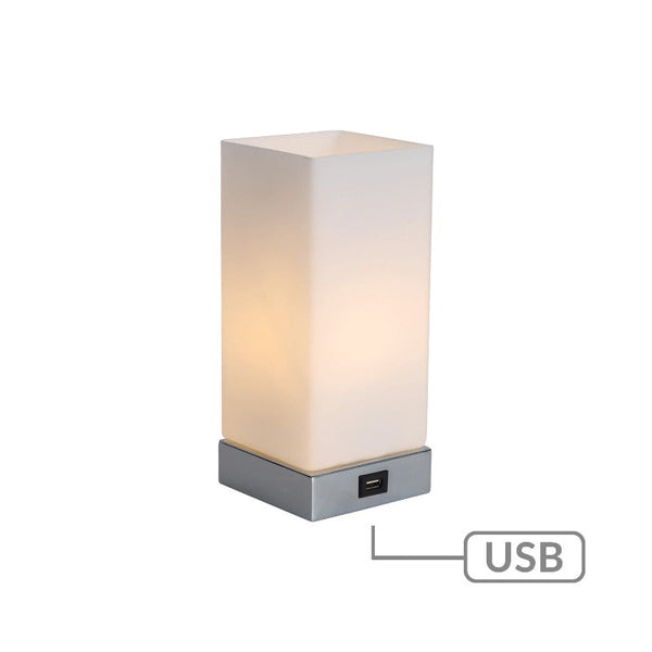 Lumi Rouge Jessica Rectangle Touch Lamp With Usb Port Lamps