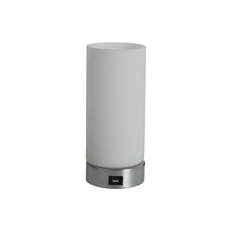 Lumi Rouge Julie Cylinder Touch Lamp With Usb Port Lamps
