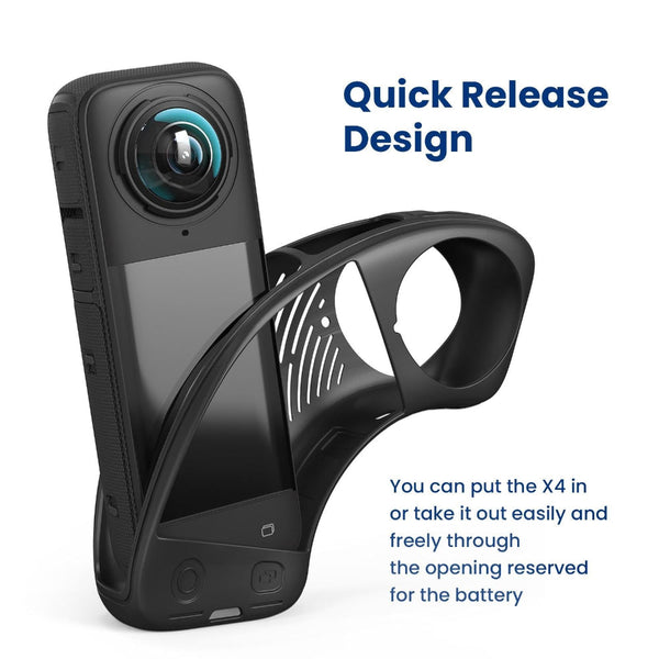 Amagisn Silicone Protective Cover For Insta360 X4_White Camera Cases Bags & Covers