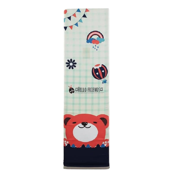 Vertical Cabinet Air Conditioning Dust Cover All Inclusive Fabric Dark Grid Bear 170X50x30cm Portable Air Conditioners