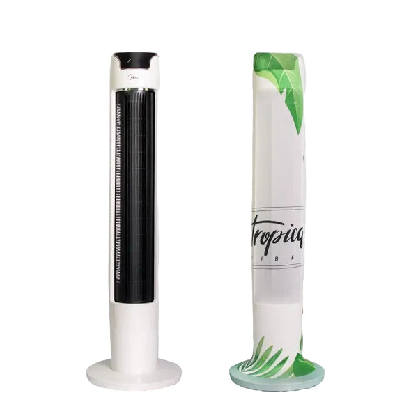 Universal Dust Proof Fan Cover Size L Vertical Green Leaf Portable Fans