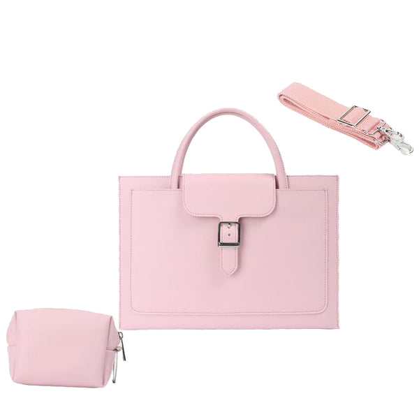 Waterproof Laptop Bag With Power Pack 13 Inches Portable Cherry Pink Laptop Cases & Bags