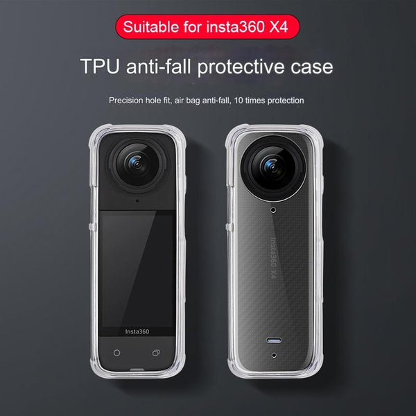 Clear Soft Tpu Protective Case For Insta360 X4 1.5Mm Thickness Camera Cases Bags & Covers