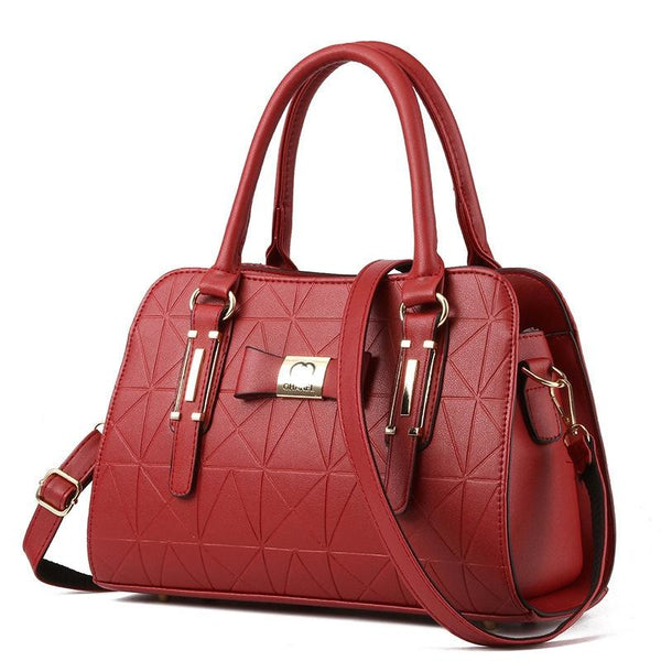 Embossed Bowknot Shoulder Bag For Women Burgundy Women's Bags & Handbags