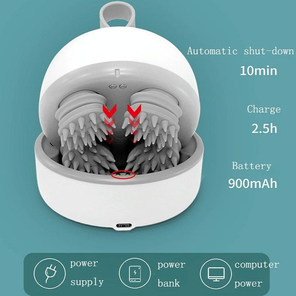 Electric Silicone Head Massager English White Placeholder