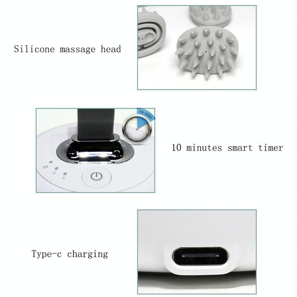 Electric Silicone Head Massager English White Placeholder
