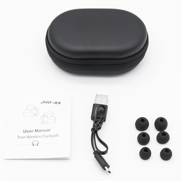 Jho A9 Tws Wireless Bluetooth Earphones With Charging & Storage Bag Earbuds