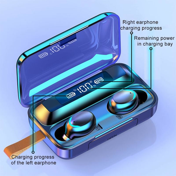 Jerry Solution Touch Bluetooth Earphones With Magnetic Charging Box F9 5C Earbuds