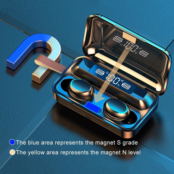 Jerry Solution Touch Bluetooth Earphones With Magnetic Charging Box F9 5C Earbuds