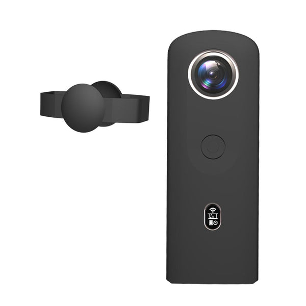360 Camera Silicone Case With Lens Cover For Ricoh Theta Sc2_Black Camera Cases Bags & Covers