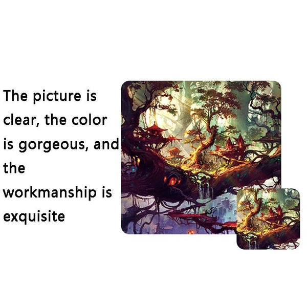 Fantasy Pattern Mouse Pad Hand Painted 300 X 800 1.5Mm Non Overlocked Dream Landscape Mouse Pads & Wrist Rests