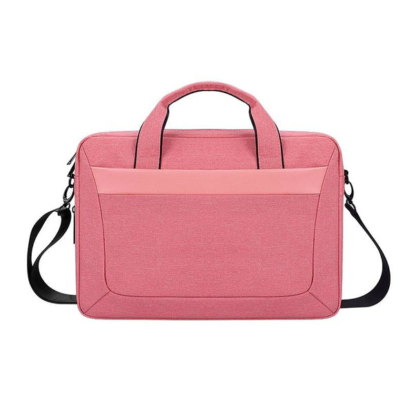 Expandable Laptop Bag Waterproof Oxford Cloth Detachable Shoulder Strap Pink Laptop Cases & Bags
