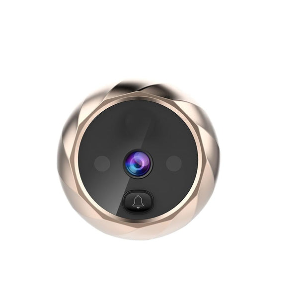 2.8 Lcd Screen Cat Eye Doorbell With Night Vision Gold Smart Doorbells