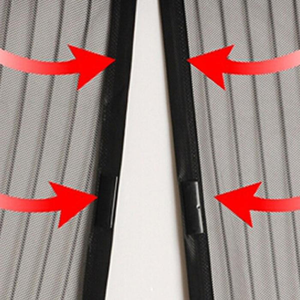 210X100cm Magnetic Mosquito Proof Screen Door Curtain Magic Mesh Black Window Screens
