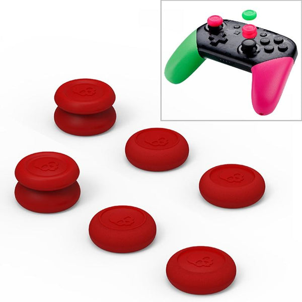 Nintendo Switch Red Thumb Grips Improved Control Controllers & Attachments