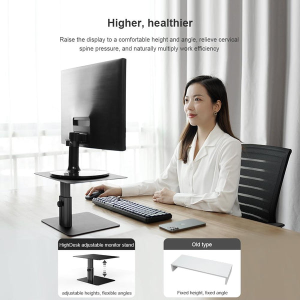 Black Desk Stand For Laptop And Monitor Eda0011511s Stands Holders & Car Mounts